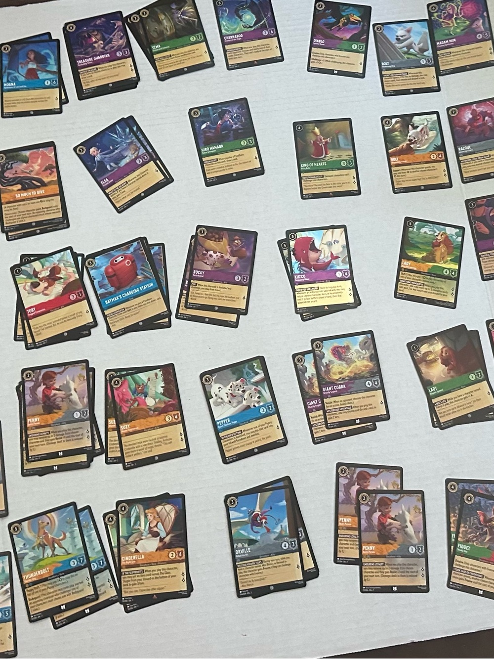 Disney Lorcana Cards Bulk Lot Around 240 Regular Mixed Random Card Lot